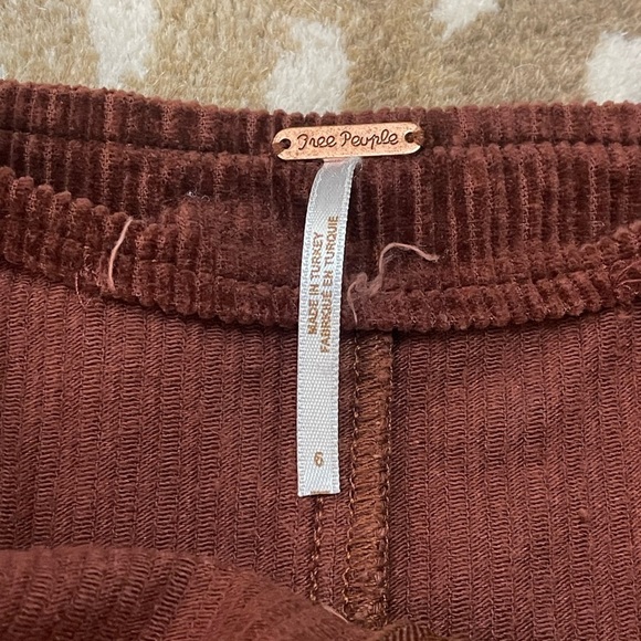 Free People ribbed chocolate brown overall jumpsuit women’s size 6 SOLD - Picture 6 of 10